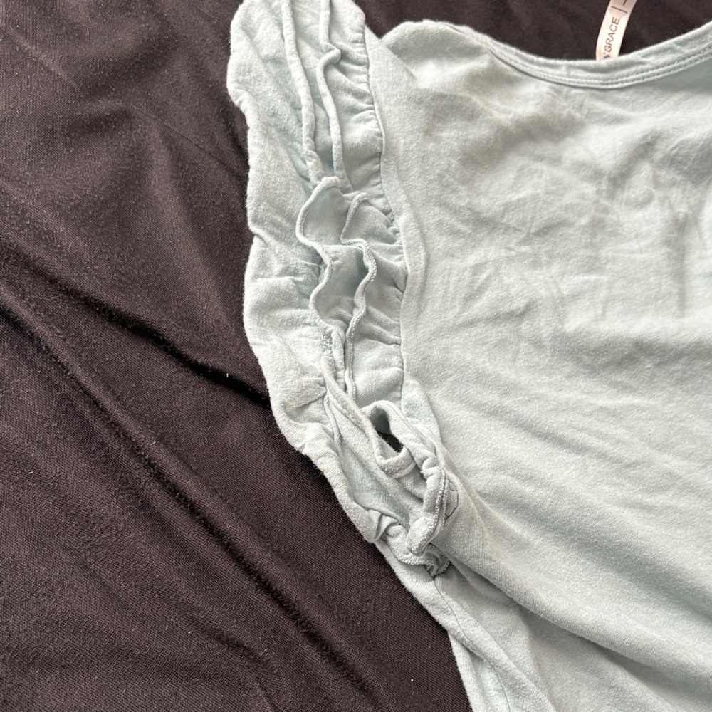 Chic Light Gray Ruffled Sleeve Tank Top - Picture 5 of 12